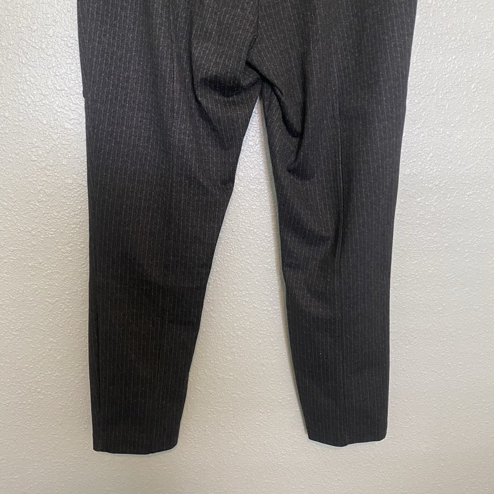 Marc New York Pinstripe Tapered Slacks Medium Black Pull On - Picture 9 of 15